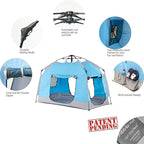 Easy Set Up Kids Playhouse with Nice LED Light Strip and 3 Large Opens,Portable Children Play Tent & Privacy Room for Indoor & Outdoor Games with Carry Bag-Free Space for Toddlers-Birthday Gifts