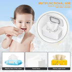 Zdolmy Wipes Dispenser, Wipe Holder for Baby, Refillable Wipe Container, Large Capacity, Lengthen, Fit for Most Standard Baby Wipe