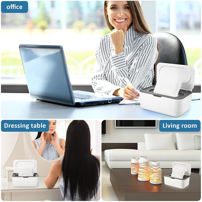 4 Pieces Wipes Dispenser Baby Wipes Case Container Case Wet Wipe Holder with Sealing Design Refillable Baby Wipe Dispenser Easy Open and Close (Gray)