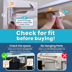 Upgraded Invisible Baby Proofing Cabinet Latch Locks (10 Pack) - No Drilling or Tools Required for Installation, Works with Most Cabinets and Drawers, Works with Countertop Overhangs, Highly Secure