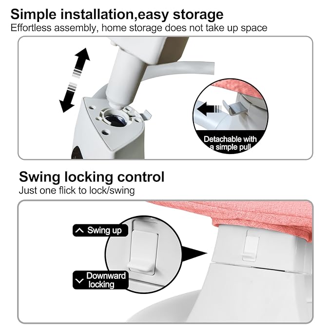 Baby Swing for Newborn to Toddler, 5 Speed Portable Infant Swing with Bluetooth Touch, Remote Control, 10 Lullabies, Timer, 5 Point Harness and Soft Fabric (Pink)