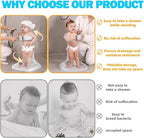 Toddler Bath Stand-ABS & TPE Material, Foldable & Adjustable 5 Levels Infant Bath Seat for Babies 6 Months to 3 Years Old, Non-Slip|Easy to Clean|Convenient for Travel, No Assembly Need