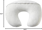 Nursing Pillow, Plus Size Breastfeeding Pillow Original Support for Baby Boys Girls Breastfeeding Essentials, with Removable Soft Cotton Cover (Light Grey, Standard (23.62*18.11*5.91 Inches))
