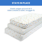 Delta Children Fitted Crib Sheets for Girls and Boys - Crib Sheet for Standard Crib and Toddler Mattresses - 28x52 Inch (Pack of 3), Space Exploration