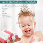 Baby Washcloths 6 Pack, 10x10 inch Heavenly Soft Pink Wash Cloths for Face and Body, Gentle & Safe Face Towel on Sensitive Skin, Baby Essentials Bath Shower Gifts for Girl Infant Kid Toddler Children