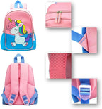 12 Inch Kids Small Toddler Preschool Travel Backpack Cool Cute Cartoon Daypack (Little Blue Unicorn)