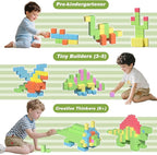 Magnetic Blocks for Toddlers Toys, Magnetic Building Cubes Toy for Sensory STEM Autism Education Preschool, Magnet Toys for 3 4 5 6 Year Old, Birthday Gifts Games for Boys Girls