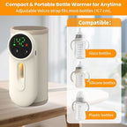 Portable Bottle Warmer for Baby,Baby Milk Warmer Multi-Function Milk & Formula Heater Even Heating,Defrosting Fits Most Bottles Ideal for Travel & Home Baby Feeding On The Go,8000 mAh Battery