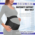ChongErfei Maternity Belt, Pregnancy 3 in 1 Support Belt for Back/Pelvic/Hip Pain, Maternity Band Belly Support for Pregnancy Belly Support Band (M: Fit Ab 35.5"-47.3", Black)