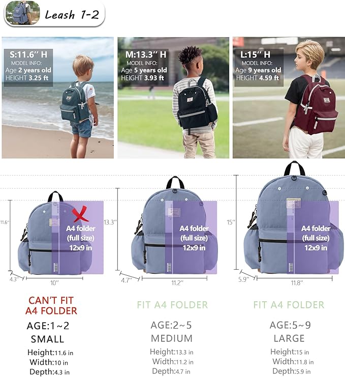 Toddler Backpack for Toddlers 1-2: Baby kids Backpack for daycare Boys Girls