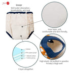 Joyo roy 4Pcs Potty Training Underwear for Boys and Girls 100% Cotton Soft Super Absorption Padded Thickness Toilet Training Pants 1T Waterproof Kids Underwear Boys Pee Pants with Potty Sticker Chart