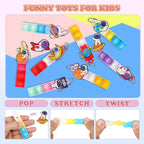 24pcs Mini Pop Fidget Toys Bulk Astronaut Party Favors for Kids Pop Keychain Sensory Toys Bag Fillers Pop Toddler Birthday Carnival Treasure Classroom Prizes Stress Reliever Desk Toy for Boy Girl