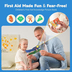 Stbernard Small First Aid Kit for Kids and Adults, Medical Kit with Digital Thermometer for Home, Travel, Hiking, Backpack, 6.3x4.33x1.97in, Blue