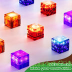 Magnetic Blocks - 150 PCS Dinosaur Volcano Forest Castle Set with Light Up Blocks - Kids Classroom Sensory Toy for Toddlers STEM, Construction Stacking Toy Kids 3+ Boys Girls Christmas Birthday Gifts