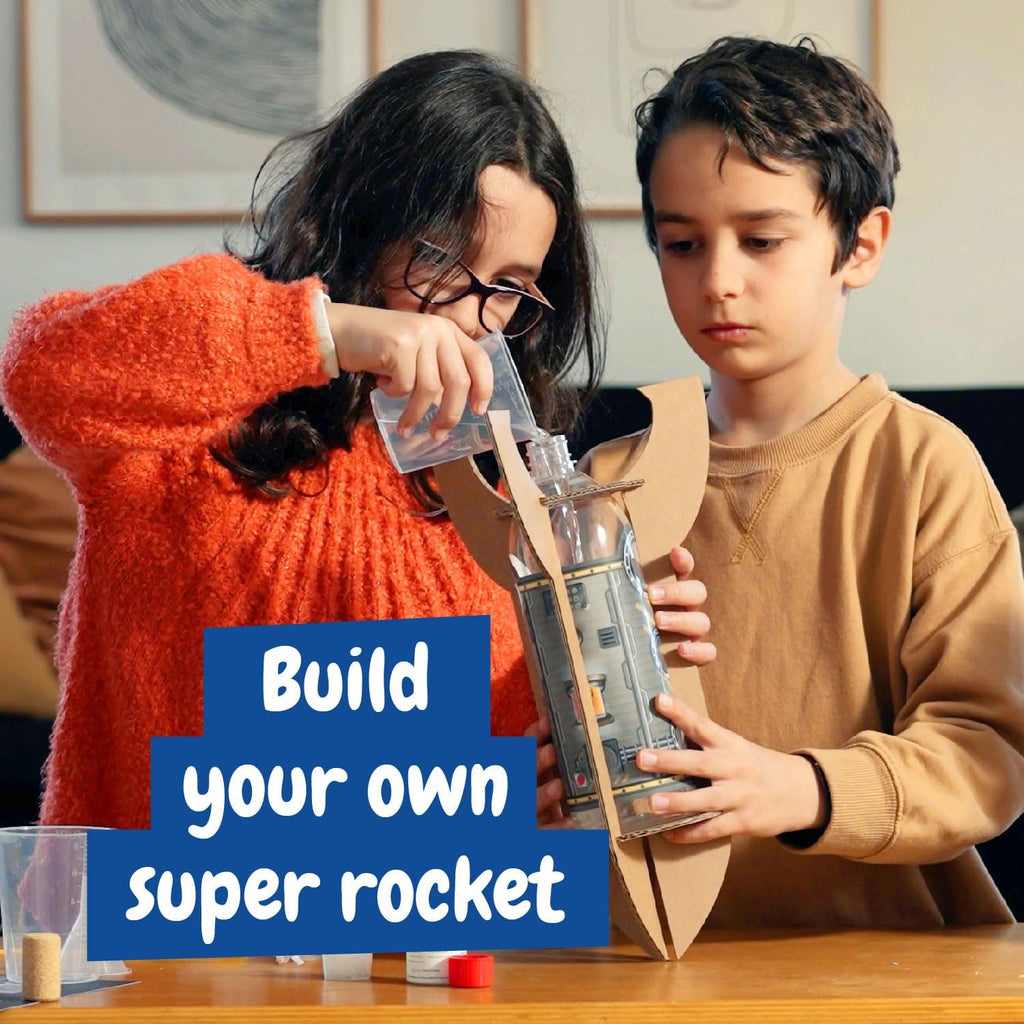 Science4you NASA Super Rocket Launcher - Space Game with 13 Experiments for Kids, Make Your Own Scientific Rockets and Launch Them up to 20 Metres High, Gift for Boys and Girls 8+ Years Old