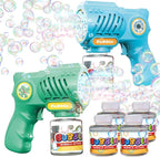 EagleStone Toys for 3+ Year Old Boys Girls, 2 Pack Bubble Gun Machine with Bubble Solution, Outdoor Toy for Kids Ages 4-8,Kids Toys for Ages 3-4 4-6 5-7, Birthday Gifts for 3 4 5 6 7 8 Year Old Boys