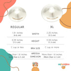 RFC Silver Nursing Cups - 999 Silver Nursing Pad - Nipple Shield Kit for Nursing Newborn - Breastfeeding Essentials - Nipple Cover Breastfeeding - With Silicone Ring & Cleaning Scotch & Case (REGULAR)