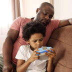 Pop The Target! Handheld Speed Pushing Game Machine: A Fun Multiplayer Game for Family. Fidget Game Toy for 6 7 8 9 10 11 12 Years Old Light Blue