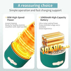 Portable Bottle Warmer with Precise Temp Control (95-135°F) - 17 Oz Travel Warmer for Breast Milk, Formula & Water, Fast Heating & USB Quick Charge