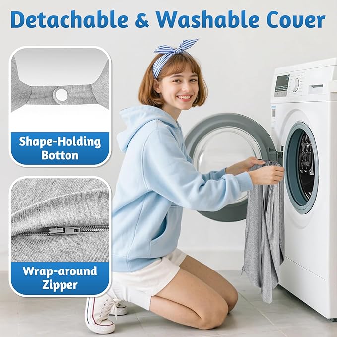 Pregnancy Pillows for Sleeping, C-Shaped Maternity Pillow for Pregnant Women, Memory Foam Body Pillow with Removable Cover, Adjustable Support for Back, Legs, Belly, Neck, 47.2’’ x 9.8’’