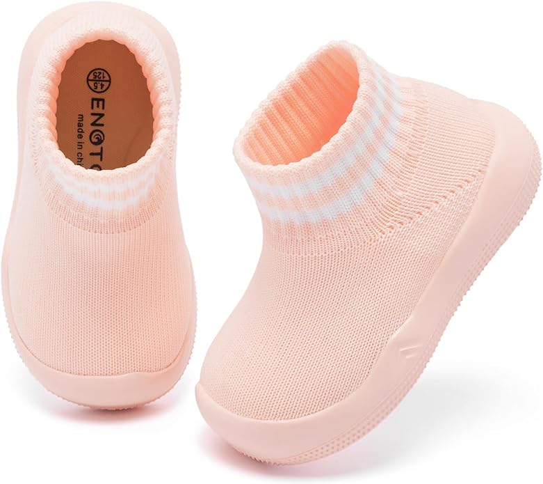 Engtoy Baby Shoes & Socks - Non-Slip Breathable Slippers with Soft Rubber Sole - Baby Boys & Girls Slip On Sneakers