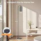 Floor Lamp with Linen Shade, Dimmable Tall Standing Lamp with Remote Control & 3 Color Temperatures, Modern Floor Lamps for Living Room Bedroom Office Corner, 9W LED Bulb Included