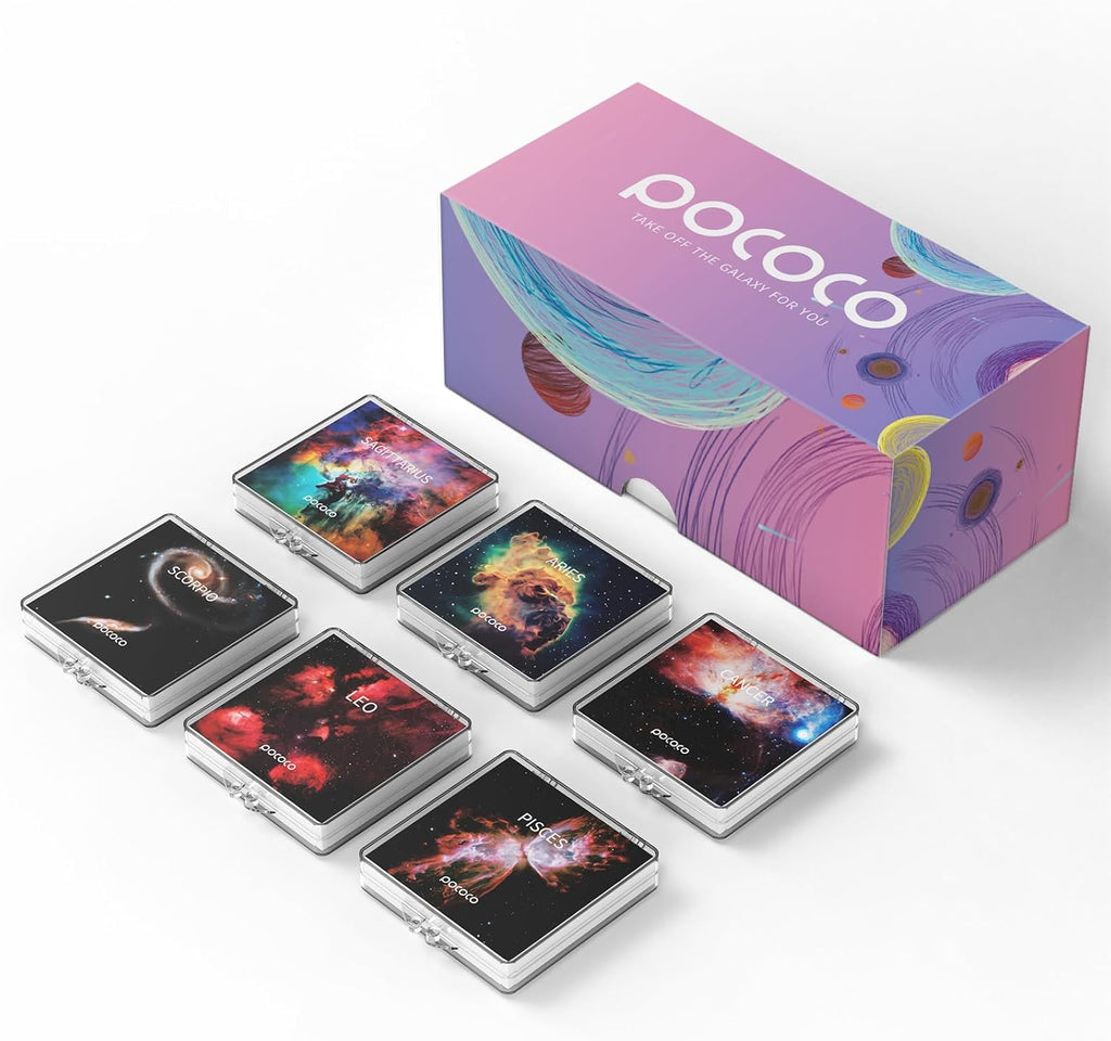 POCOCO Realistic Constellation-2 Galaxy Star Projector Night Light Discs: Realistic Galaxy Patterns, 5K Ultra HD, 96% Light Transmission, High Brightness - 6-Piece Pack (Projector Not Included)