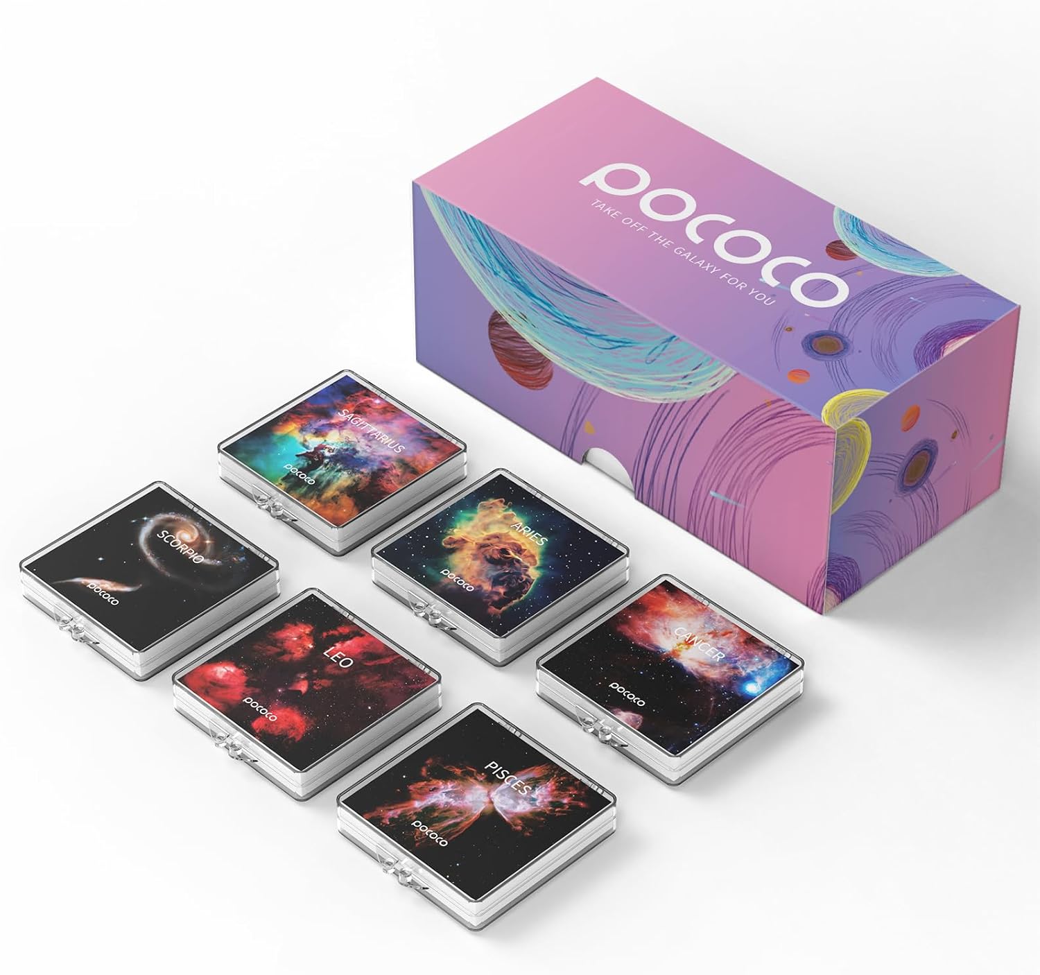 POCOCO Realistic Constellation-2 Galaxy Star Projector Night Light Discs: Realistic Galaxy Patterns, 5K Ultra HD, 96% Light Transmission, High Brightness - 6-Piece Pack (Projector Not Included)