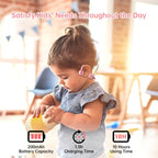 IFECCO Kids Open Ear Headphones - Kids Girls Bluetooth 5.3 Conduction Headphones with Mic,Ultra-Light,IPX5 Waterproof and Safer for Children Wireless Headphones,Perfect for School Travel Gifts (Pink)