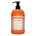 Dr. Bronner's - Organic Sugar Soap (Tea Tree, 24 Ounce) - Made with Organic Oils, Sugar and Shikakai Powder, 4-in-1 Uses: Hands, Body, Face and Hair, Cleanses, Moisturizes and Nourishes, Vegan