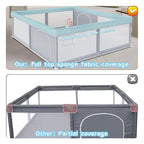 Large Baby Playpen 79x79 Inch, Playpens for Babies and Toddlers, Indoor & Outdoor Extra Large Kids Activity Center, Baby Play Yard with Zipper Gates.