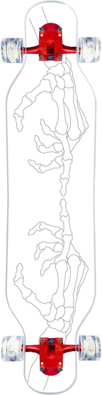 Clear Longboard Skateboard - Transparent Acrylic Long Boards with Light-Up LED Wheels for Smooth Rides - Ride The Streets in Style with Longboard Built for Beginners & Pros Alike