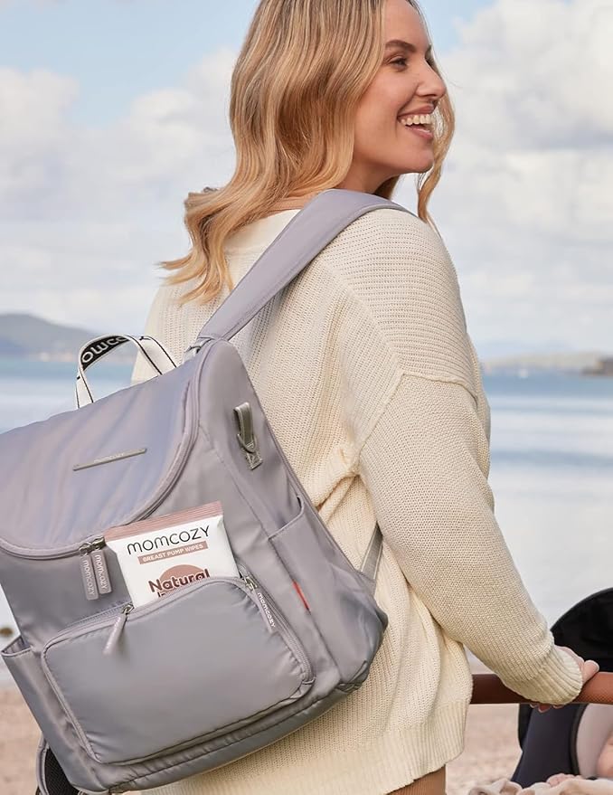 Momcozy Natural Breast Pump Wipes for Pump Parts Cleaning On-the-go, 30 Count (Pack of 3), Flash Clean & Resealable Pump Wipes