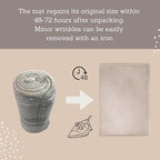 Premium Baby Playmat for Floor 80" x 110" Beige – Cloudsoft Coral Velvet Memory Foam Rug for Crawling – Non-Slip, Water-Resistant, Non-Toxic, Easy-Care Muscle Mat – Thick Play Mat for Baby