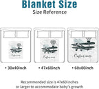 Personalized Baby Crib Bedding Set, Custom Name Glider Balloon Pattern Nursery Bedding Set 3 Pcs, Baby Blanket Fitted Crib Sheet Changing Pad Cover, Personalized Nursery Decor Gift for Newborns Boys