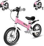 Balance Bike 2 in 1,The Dual Use of a Kids Balance Bike and Kids Bike,12 14 Inches for 2-6 Years Old,with Shock Absorbers, Fenders, Pedals, Auxiliary Wheels