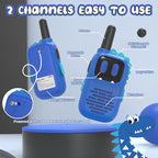 Walkie Talkies for Kids with Dinosaurs Silicone Sleeve, Toys for 3-7 Year Old Boys Girls, Kids Walkie Talkies 1000FT Range 2 Channels 2 Way RadioToy Gifts for 5-8 Year Old Boys Girls