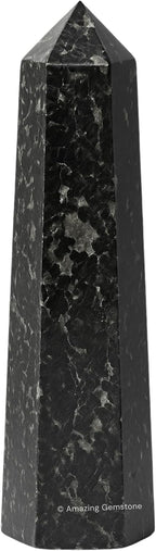 Amazing Gemstone Nuummite Crystal Towers ~ Natural Healing Crystal Point Obelisk for Reiki Healing and Crystal Grid (2 to 3 INCH)
