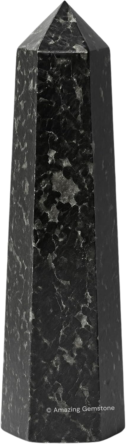 Amazing Gemstone Nuummite Crystal Towers ~ Natural Healing Crystal Point Obelisk for Reiki Healing and Crystal Grid (2 to 3 INCH)