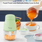 Baby Food Maker-Upgrade, Phydge Baby Food Blender with Baby Food Containers, Silicone Spoons, Easy to Clean, 10oz Baby Food Processor for Fruit, Vegetable, Meat