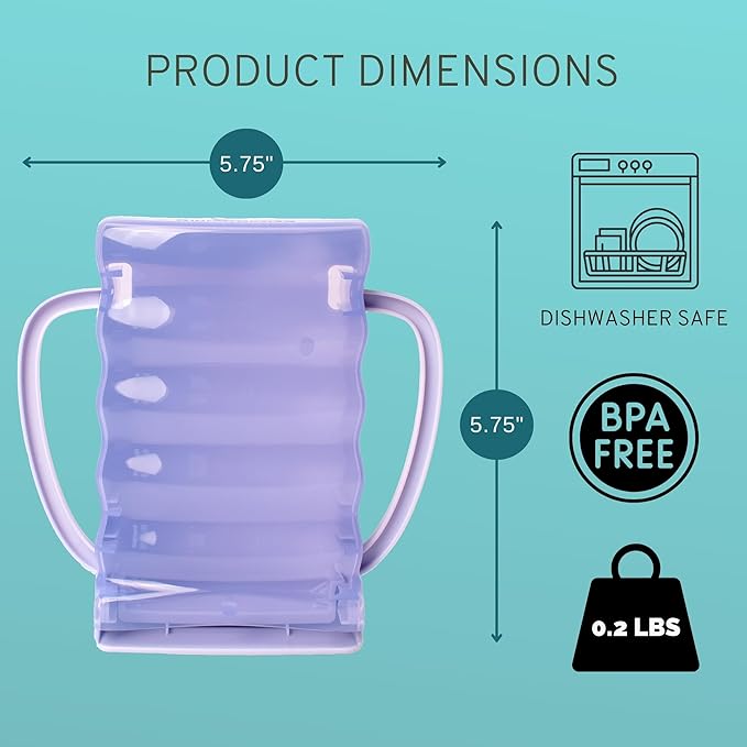 Dinneractive Sip Wiz - Baby Pouch Holder No Squeeze Pouch Food Pouches & Juice Box Holder - Anti-Squeeze Yogurt Pouch Reusable Toddler Essentials 2 Pack