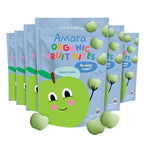 Amara Organic Fruit Bites Apple Kale - No Artificial Colors/Dyes, Added Sugar, Dairy-Free Fruit Snacks, Made with Organic Whole Foods, Healthy Fruit Snacks for Kids - 6 Pack