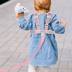 Accmor Toddler Harness Leash, Reflective Kids Leashes with Anti Lost Wrist Link, 3 in 1 Child Harnesses with Key Lock Design for Girls, Baby Walking Wristband Rope Protection Belt Tether.