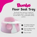Bumbo Baby Floor Seat, Portable Infant Sit Up Activity & Eating Chair with Tray Accessory, Pink - Feeding and Sitting Lounger for Babies and Infants Ages 3 to 12 Months