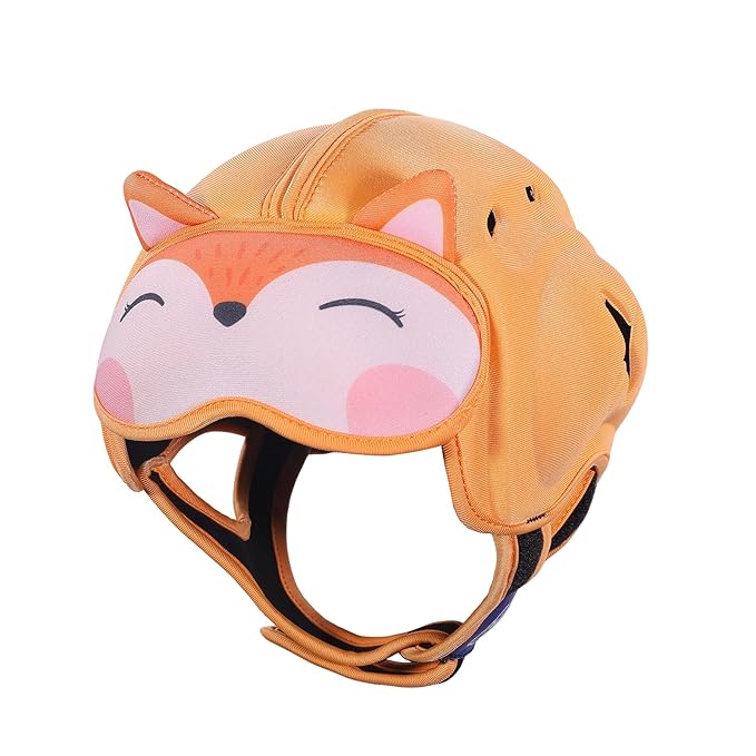 Mambobaby Baby Head Protector Baby Helmet for Crawling Walking -Extra-Thick Deep Forehead Padding, Toddler Helmet 6-24 Months, Infant Safety, Ultra-Light Soft Design -Fox