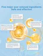 Silicone Scar Gel, Advanced Scar Cream treating for New and Old Scars, Surgical Scars, Burn Scars, Stretch Marks, Acne Scars, Dark markings, Keloid Removal 0.70 oz (20 g)