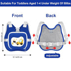 Accmor Toddler Harness Leash, Kids Cute Excavator Walking Harness Tether Wristband Assistant Strap Belt Protector for Baby Boys, Collapsible Child Leash + Anti Lost Wrist Link for Outdoor Travel Blue