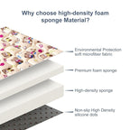 High-Density Foam Baby Play Mat, 59x59 Inches Thicken One-Piece Comfortable and Soft Playmat, Non Slip Machine Washable Floor Mat for Infants, Tapete para Bebes,Toddlers