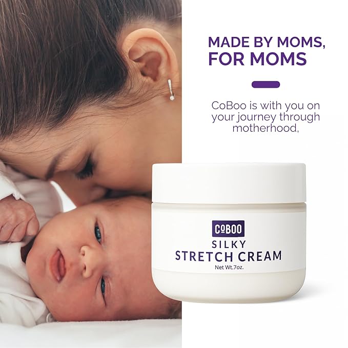 Silky Stretch Cream | Maternity Stretch Mark Cream for Pregnancy | Paraben Free 7oz Formula to Reduce Stretch Marks & Improve Skin Elasticity | Refreshing Scent