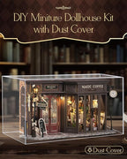 CUTEBEE Dollhouse Miniature with Furniture, DIY Wooden Dollhouse Kit Plus Dust Proof, Creative Room Idea